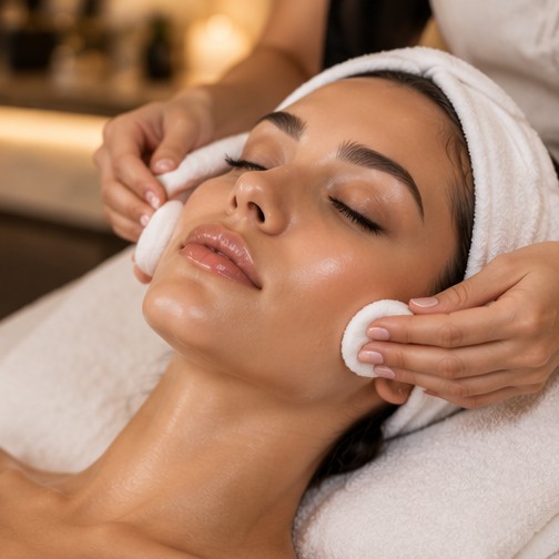 Relaxing facial treatment